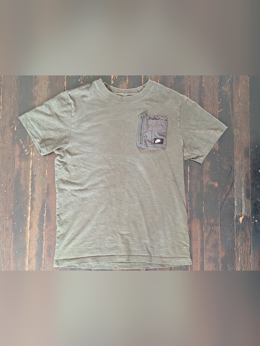 Nike Army Green Short Sleeve Pocket Tee